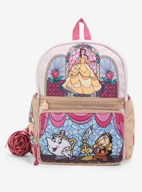 Disney Beauty and The Beast Stained Glass Portraits Backpack with Rose Coin Purse, , hi-res